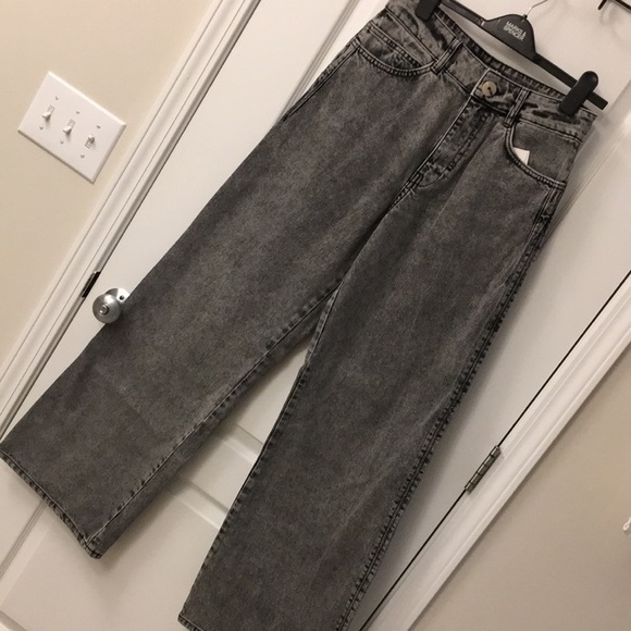Zara Grey Wide Leg Jeans - Picture 8 of 13
